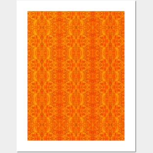 Bold Orange Pattern Posters and Art